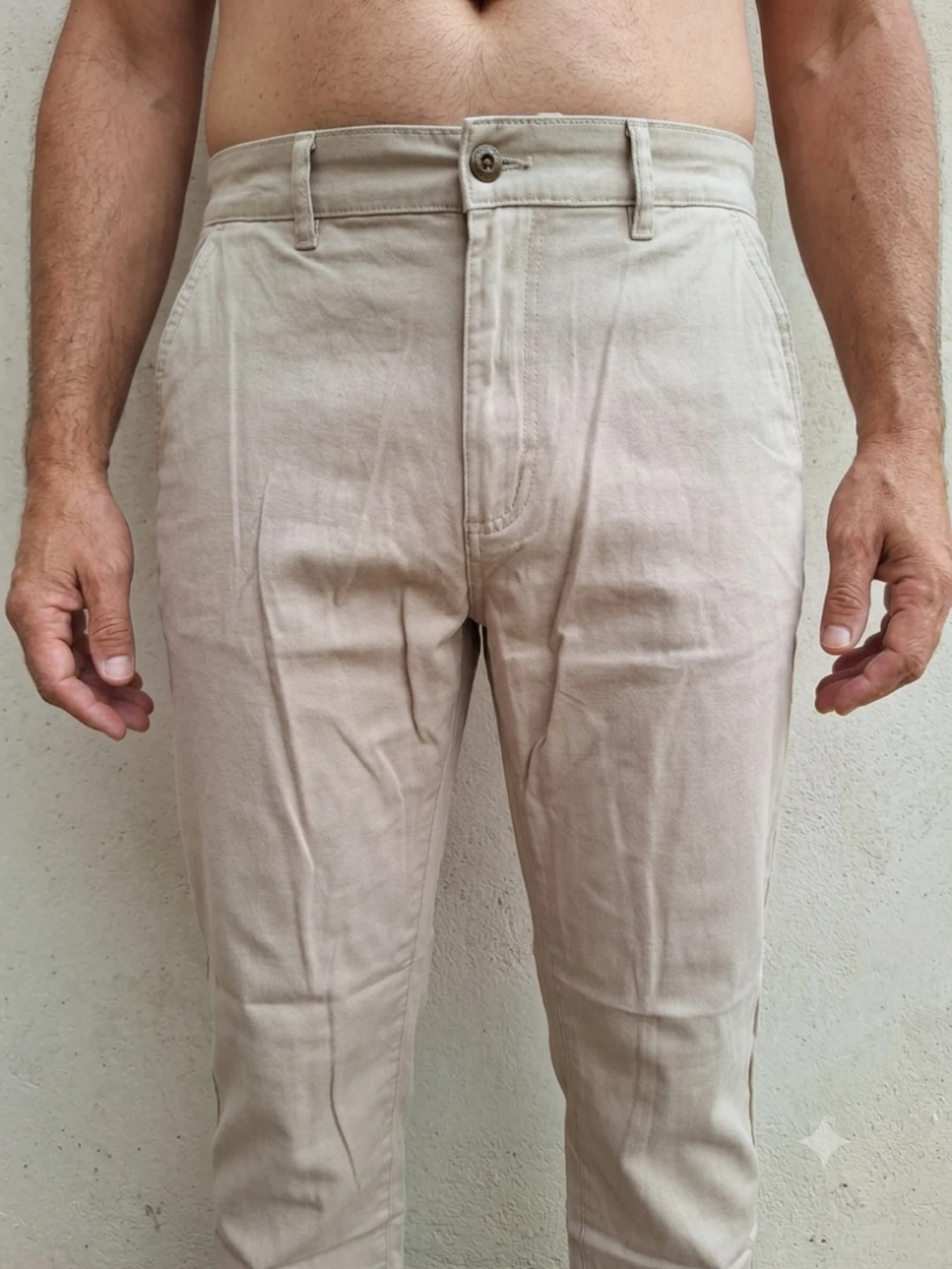 Calça chino masculina bege Atlas para homens tamanho 44 nova – photo 2